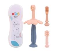Spazzolino da denti con aspetto floreale, in silicone, manuale, per la pulizia dei denti, per uso domestico e in viaggio, per asilo , viaggi, spazzola per la pulizia dei denti