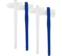 Spazzolino da denti con setole 4 pezzi Spazzolini da denti a doppia testa 360 gradi Portatile Spazzolino da denti finti per protesi a doppia faccia per adulti Spazzolino da denti per pulizia orale