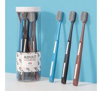 Spazzolino da denti con setole morbide per uso domestico, modello universale per uomini, donne, mezza età, anziani e adolescenti. I residui di cibo rimangono facilmente tra i denti dopo i pasti quotid