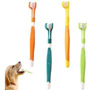Spazzolino da denti da denti da da a 3 lati spazzolino da per cani cure dentistiche con setole morbide gatto con manico lungo per cani piccoli a grandi gatti pulizia della bocca di