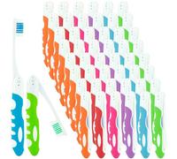 Spazzolino da denti da viaggio, spazzolino portatile integrato, dimensioni da viaggio, escursionismo, campeggio, viaggi, spazzolini pieghevoli, kit da viaggio multicolore (confezione da 50 pezzi