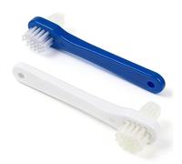 Spazzolino da denti duro di alta qualità, 2 pezzi, spazzola per la pulizia, spazzola portatile per protesi doppia, per la cura della protesi