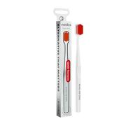 Spazzolino da denti Eco Silk Soft | 12.000 setole | estremamente delicato su denti e gengive | Vegano | Bianco/Rosso | Nordics | 1 pezzo