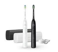 Philips Spazzolino Elettrico Ricaricabile Sonico Set 2 Pezzi con Custodia e Caricatore colore Nero e Bianco - HX7119/02