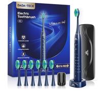 Spazzolino da denti elettrico per adulti e bambini - Spazzolino elettrico - Ricaricabile - Sonico - Spazzolino da denti ad ultrasuoni con timer, 7 testine, 6 modalità di pulizia 4 ore di ricarica dura