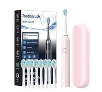 Spazzolino da denti elettrico, spazzolino da denti elettrico per viaggi - Spazzolino da denti elettrici - Spazzolino da denti ricaricabile, dura 180 giorni, 40.000 VPM, pulizia profonda, 6 modalità