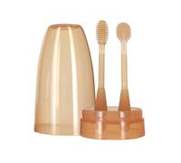Spazzolino da denti in silicone per bambini Spazzolino da denti morbido Raschietto per lingua Detergente per pulizia dei denti da neonato per 0-18M Cura dei bambini Spazzolino per lingua