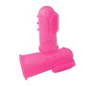 Spazzolino da denti in silicone per l'igiene dentale della spazzola per l'igiene dentale di piccole e grandi dimensioni cane gatto animale domestico rosa chiaro Hearbeauty moda con bello