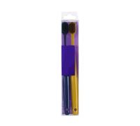 Spazzolino da denti manuale Spazzolino da denti a testa larga, coppia di 2 spazzolini a setole morbide, vassoio piccolo, coppia di spazzolini da denti Spazzolino(Purple label)