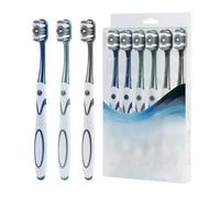 Spazzolino da denti manuale Spazzolino da denti for uomo, setole medio-dure, for adulti, eccellente effetto pulente, sbiancamento dei denti (6 pezzi) Spazzolino