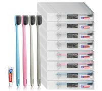 Spazzolino Da Denti Monouso, Dentifricio Da Hotel, Spazzolino E Dentifricio Usa E Getta, 4 Colori, Confezionato Singolarmente, Pratico, Adatto Per Hotel, Casa, Viaggi, Campeggio (Confezione Da 100)