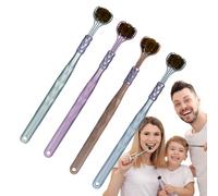 Spazzolino da denti morbidi - design, impugnatura sensoriale antiscivolo | setole morbide delicate | pulizia a tripla azione per adulti e bambini con manico ergonomico completo per la cura dei denti