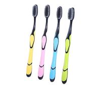 Spazzolino da denti morbido - Spazzolino da denti a setole morbide, spazzolino manuale comodo al carbone | pulitore per denti a setole lunghe e sottili, impugnatura ergonomica antiscivolo, spazzolino