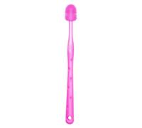 Spazzolino da denti multidirezionale per cani in silicone per cure dentali delicate ed efficaci, pulizia a 360 gradi, impugnatura comoda, colore rosa, 1 pezzo