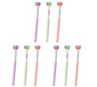 Spazzolino da denti per autismo a 3 lati, spazzolino compatto per bambini, spazzolino sensoriale per autismi a tre lati, spazzolino da viaggio con tre setole, per la cura dei denti e la cura delle