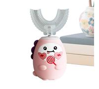 Spazzolino da denti per bambini, 3 modalità, spazzolino elettrico a U con timer, pulitore automatico dei denti, per pendolari, dormitorio, hotel, scuola e ragazze