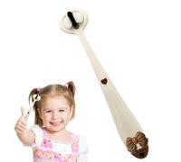 Spazzolino da denti per bambini a 3 lati, spazzolino da denti a tre lati per bambini, design con papillon, testine elastiche ad alta efficienza, manico facile da impugnare, per una pulizia orale dei