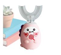 Spazzolino da denti per bambini a forma di U con vibrazione, 3 modalità, spazzolino elettrico a bocca piena con timer, detergente per denti ricaricabile, silicone alimentare (età 3-7 anni), per casa