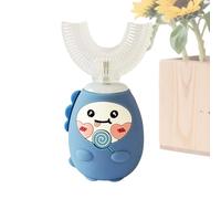 Spazzolino da denti per bambini in ABS e silicone, a forma di U, 10,2 cm, elettrico a bocca, con timer e 3 modalità, strumento per la pulizia dei denti dei bambini, strumento intelligente per