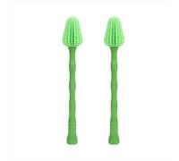 Spazzolino da denti per cani, con setole morbide, doppia testa, per la pulizia dei denti, per la cura delicata delle gengive, uso quotidiano e da viaggio, ideale per tutti i cani (verde, 2 pezzi)