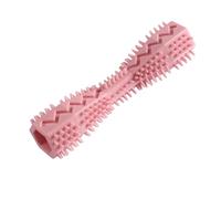 Spazzolino da denti per cani, giocattolo da masticare resistente, in gomma morbida, per la pulizia dei denti, massaggi, dentifricio, spazzolino da denti per animali domestici, forniture molari (rosa)