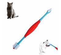 Spazzolino da denti per cani, kit per la cura dentale del cane a 360° e a doppia testa, per cani di piccola e grande taglia, spazzolino da denti e spazzolino da denti per una rimozione efficace della