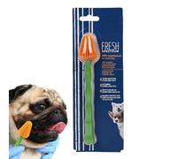 Spazzolino da denti per cani, manico lungo, testina a 360 gradi, setole in nylon ultra morbide, impugnatura in antiscivolo, per animali domestici per cuccioli di taglia piccola, media