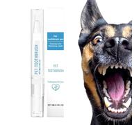 Spazzolino da denti per cani - Prodotti per la pulizia dei denti del cane per rimuovere segni di cane e deodorante per l'alito del cane, dentifricio per gatti e cani, penna ergonomica per la pulizia