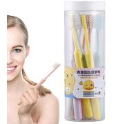 Spazzolino da denti per famiglia, spazzolino da denti da viaggio morbido | Spazzolino da denti da viaggio per la pulizia morbida dei denti sensibili - Set familiare con manico rotondo multicolore