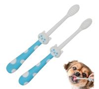 Spazzolino da denti per gatti, spazzolino da denti per cani, 2 pennelli per la pulizia dei denti, spazzolino da denti, spazzolino da denti portatile, forniture per la cura orale per cani