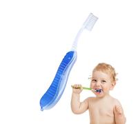 Spazzolino da denti pieghevole, compatto, leggero, pieghevole, efficace per la pulizia dei denti per adulti, con coperchio integrato per brevi viaggi, campeggio, ospedale, viaggi di lavoro