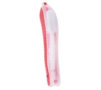 Spazzolino da denti pieghevole da viaggio, portatile, pieghevole, morbido, rosso bello e attraente