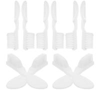 Spazzolino da Denti Portatile Bianco 10 Pezzi in Plastica e Nylon | Testa Ampia, Controllo Speciale, Impugnatura Confortevole, per Istituti di Riabilitazione