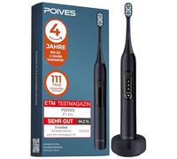 Spazzolino da denti sonico POIVES P1 Pro, spazzolino elettrico con sensore di pressione per una pulizia sicura, batteria da 60 giorni, Midnight Blue