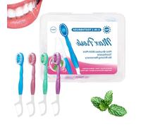 Spazzolino da denti usa e getta, 5 in 1, mini dentifricio da viaggio, portatile, confezionato singolarmente, raschietto, filo interdentale, set di stuzzicadenti (confezione da 10 pezzi)