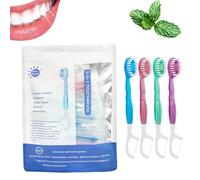 Spazzolino da denti usa e getta, 5 in 1, mini dentifricio da viaggio, portatile, confezionato singolarmente, raschietto, filo interdentale, set di stuzzicadenti (confezione da 26 pezzi)