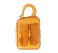 Spazzolino da Dito in Silicone Doppia Faccia Arancia | Set per Gengive e Denti, Setole da Lato e Rilievi Delicati Dall’altro, per Bebé e Toddler