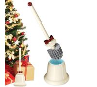 Spazzolino Da Toilette Pulita,Scopino WC Bagno | Design Campana di Natale Lunga Forniture Pulizia per Dormitorio Università Hotel Appartamento