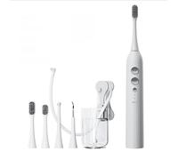 Spazzolino elettrico 3 in 1 con filo interdentale, detergente magnetico sonico ricaricabile da viaggio, senza fili, risciacquo orale portatile IPX7, impermeabile, rimuove la placca, sbiancare i denti