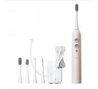 Spazzolino elettrico 3 in 1 con filo interdentale, magnetico sospeso sonico ricaricabile, da viaggio, senza fili, risciacquo orale portatile, impermeabile IPX7, rimuove la placca, sbiancare i denti