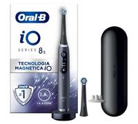 Oral-B iO Spazzolino Elettrico Ricaricabile 8S Nero, 2 Testine, 1 Custodia Da Viaggio, 1 Spazzolino