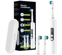 Spazzolino elettrico intelligente - 4 modalità e timer da 2 minuti, spazzolini elettrici ricaricabili, compatibile con testina Oral B