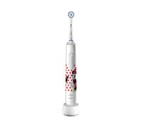 Oral-B Spazzolino Elettrico Bambini Disney Minnie, 3 Modalità di spazzolamento, Testina Rotonda e Setola Ultrasottili, 1 Testina, Batteria Litio, dai 6 anni, Idea Regalo, Bianco