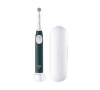 Oral-B iO 2 Spazzolino Elettrico Oral B, Verde, 1 Testina Di Ricambio, 1 Custodia Da Viaggio, Supporto per testine, Spazzolino, Delicato sulle Gengive, Efficace sulla placca, Sensore di Pressione