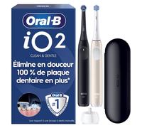 Spazzolino elettrico Oral-B iO2 Duo ricaricabile 3 modalità timer 2 minuti sensore di pressione Nero e Rosa - Nouvo