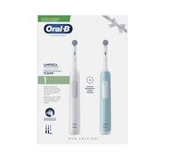 SPAZZOLINO ELETTRICO ORAL-B Pro 1 Duo White & Blue, Movimento rotatorio 3D, 3 modalità
