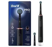 Oral-B Pro 3 Spazzolino Elettrico Ricaricabile Nero Pro3 3000, 2 Testine, 1 Spazzolino