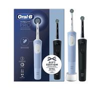Oral-B Vitality Pro Duo Adulto Spazzolino rotante-oscillante Nero, Blu, Bianco