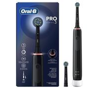 Oral-B Pro 3 Spazzolino Elettrico Ricaricabile Nero Pro3 3000, 2 Testine, 1 Spazzolino