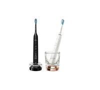 Philips DiamondClean 9000 Sonicare Spazzolini Elettrici Sonici con App, confezione da 1 Spazzolino Bianco e 1 Spazzolino Nero HX9914/57